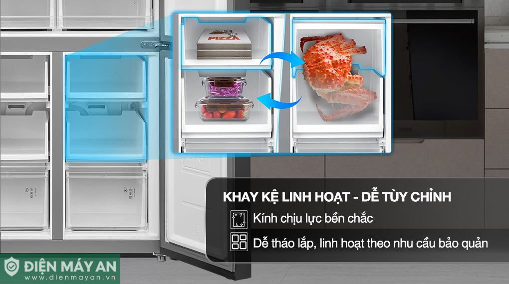 Tủ Lạnh Toshiba Inverter 471 lít Multi Door GR-RF606WI-PMV(60)-AG